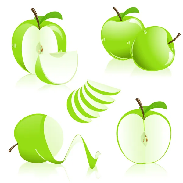 Кусочки яблока — стоковый вектор