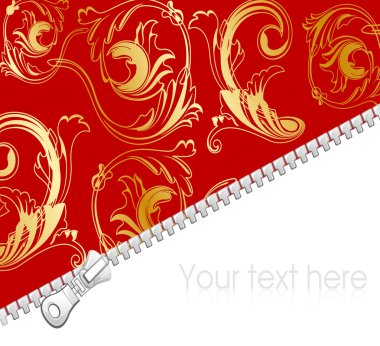 Luxury background with zipper clipart