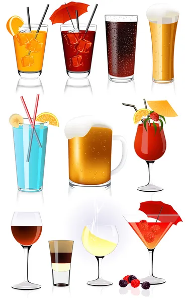 Kolekcja napój — Wektor stockowy