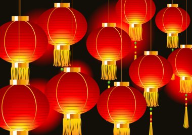 Chinese lantern clipart