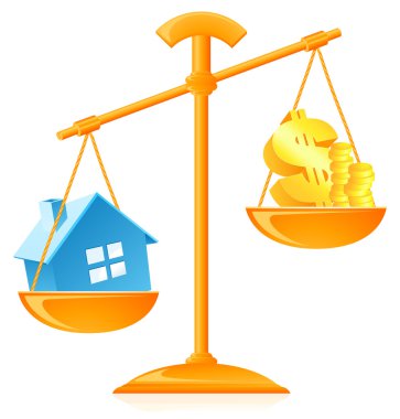 Home on scales clipart