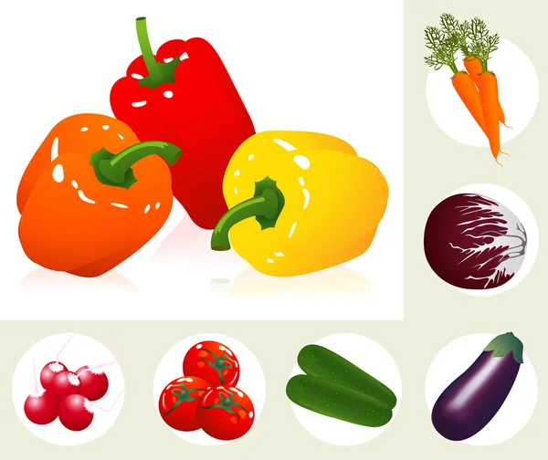 Set de légumes — Image vectorielle