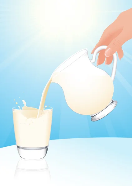 Frasco de leite — Vetor de Stock