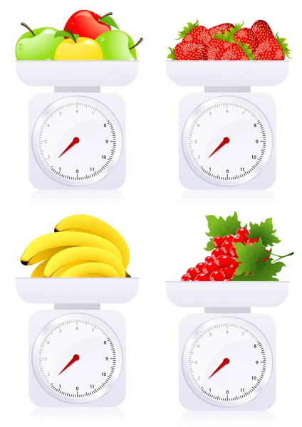 Balances aux fruits — Image vectorielle