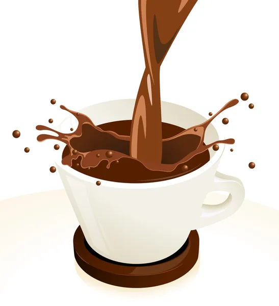 Kaffe Splash – Stock-vektor
