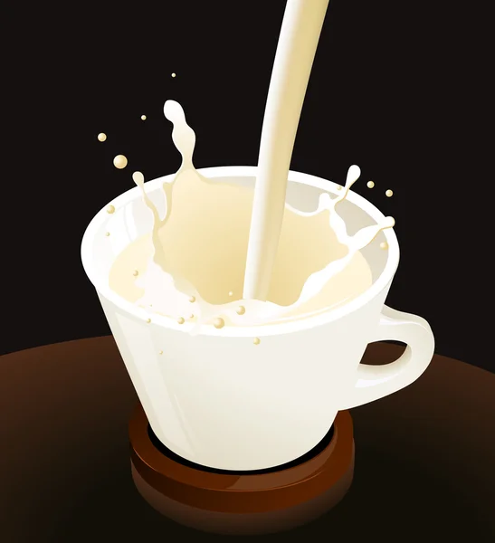 溅牛奶杯 — 图库矢量图片