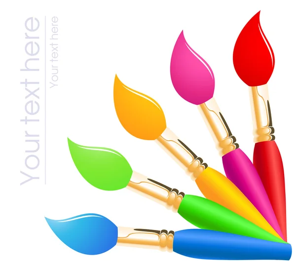Paintbrushes — Stock Vector