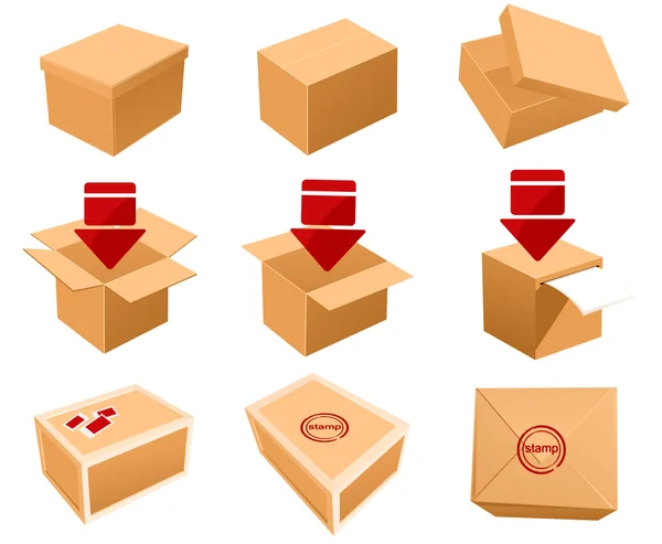 Boxes — Stock Vector