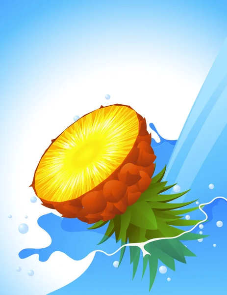 Ananas éclaboussure — Image vectorielle