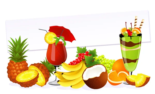 Fruits isolés — Image vectorielle