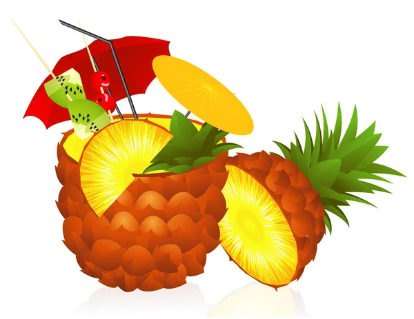Ananas cocktail — Stockvector