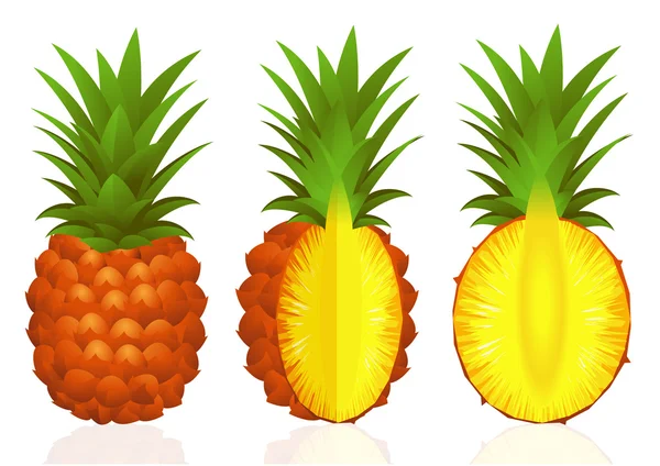 Ananassi — Vettoriale Stock