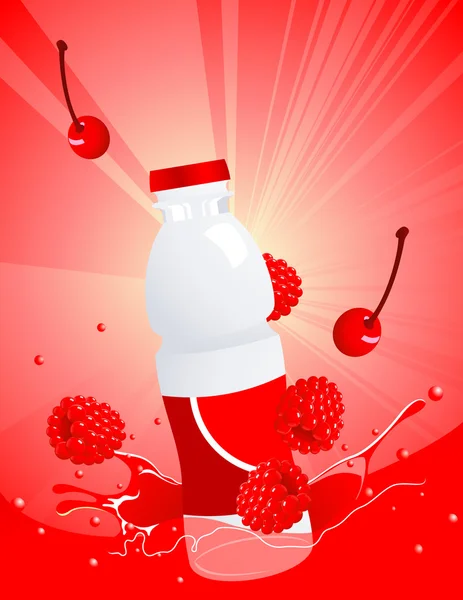 Forest berry juice üveg — Stock Vector