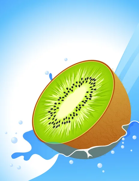 Kiwi éclaboussure — Image vectorielle
