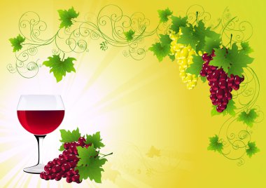 Grapes background clipart