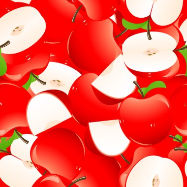 Red apple background clipart