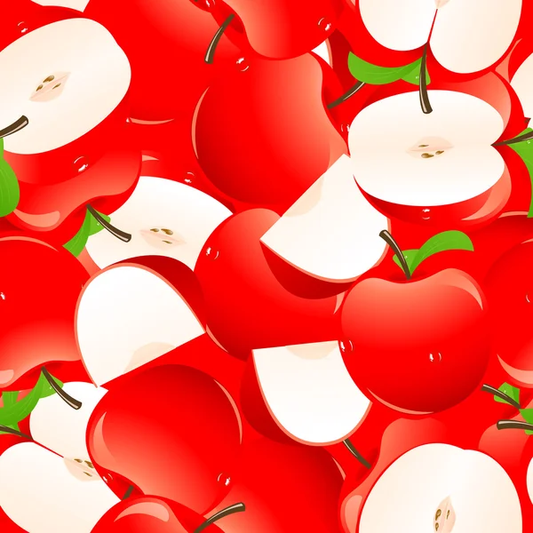 赤いリンゴの背景 — ストックベクタ