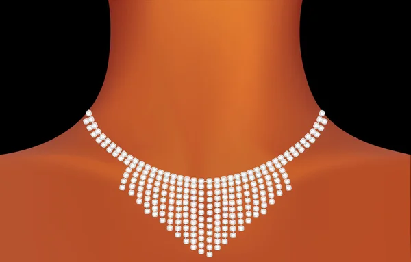 美しい貴重なネックレス — ストックベクタ