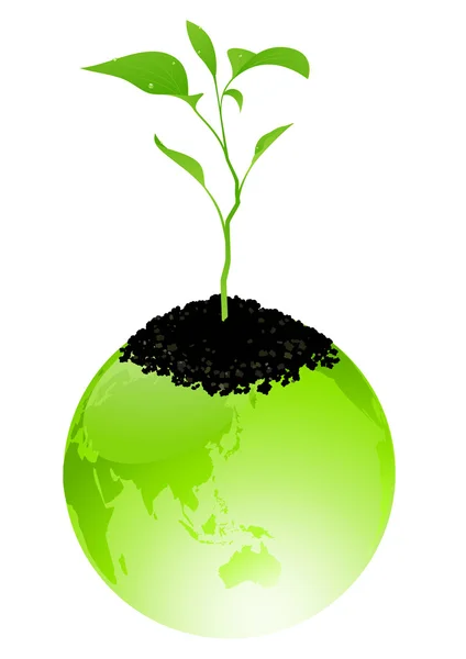Green earth — Stock Vector