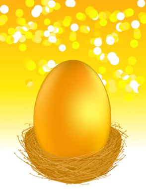 parlama ışık zemin üzerine altın yumurta