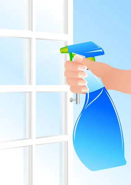 Window cleaner — Stock Vector