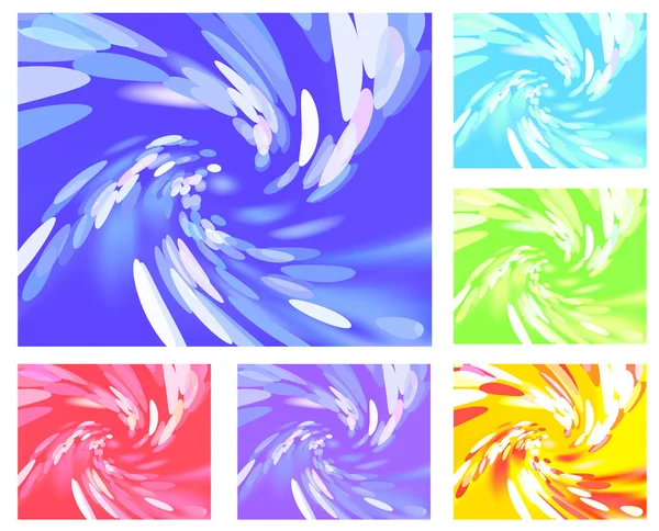 Absztrakt világos vortex, különböző színekben — Stock Vector