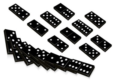 Black domino clipart