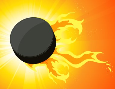 Burning puck clipart