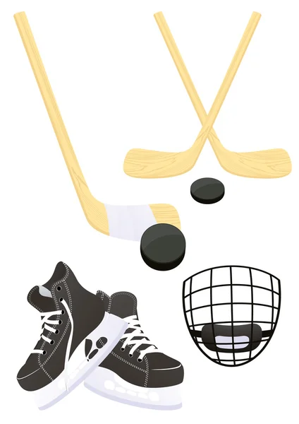 Objetos de hockey — Archivo Imágenes Vectoriales