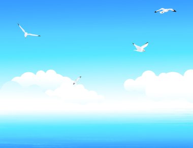 Blue ocean clipart