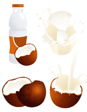 Coconut products clipart