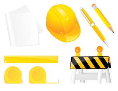 Construction objects clipart