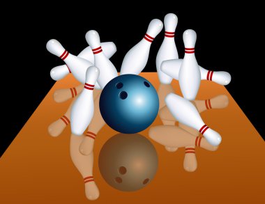 Bowling game clipart