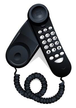 Black phone clipart