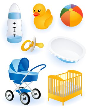 Baby accessories clipart