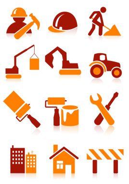 Building icons clipart