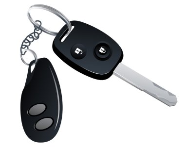 Car key with trinket clipart