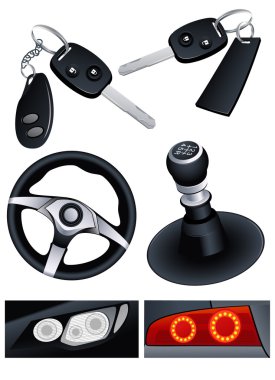 Car objects clipart