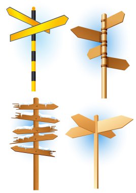 Direction road signs clipart