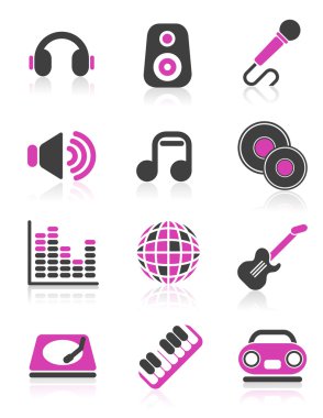 Disco icons clipart