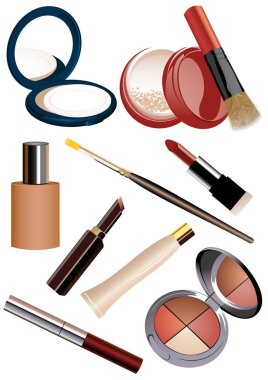 Makeup objects clipart