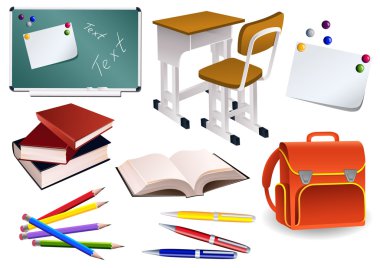 School objects clipart