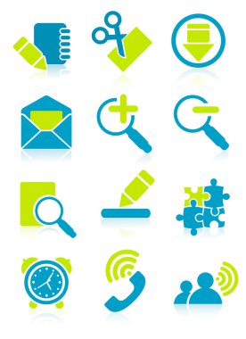 Office object icons clipart