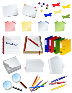 Office object set clipart