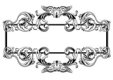 Black_and_white_Renaissance_frame clipart