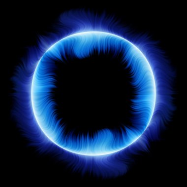 Blue fire circle clipart