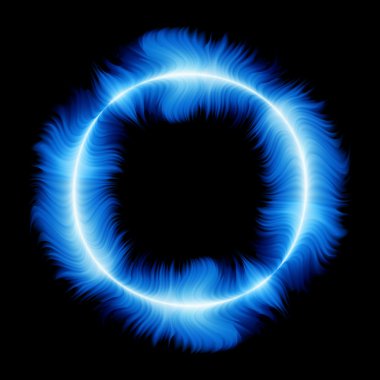 Blue fire ring clipart