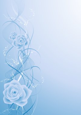 Blue rose bacground clipart