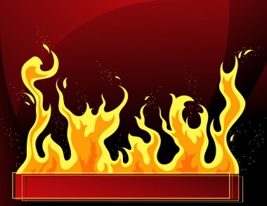 Burning fire clipart