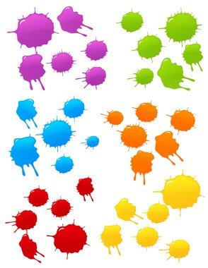 Colored blot set clipart